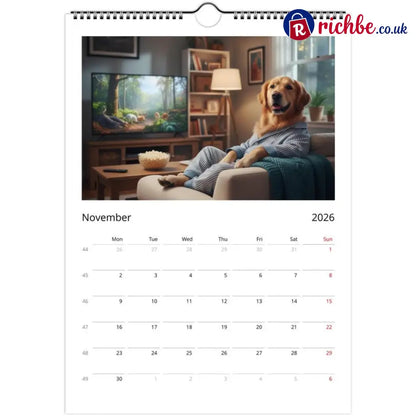 Golden Retriever dog Calendar 2026 - Daily Activities