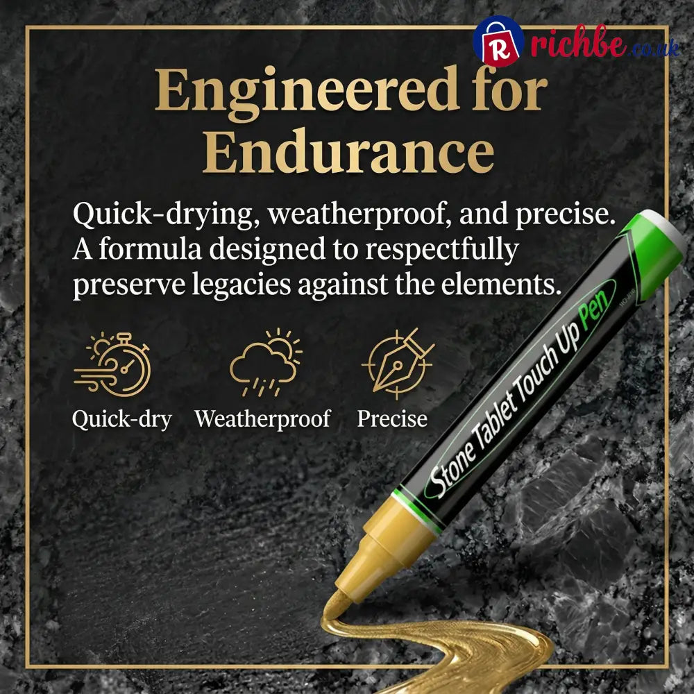 🐦Golden Tombstone Marker Pen for Restoring Faded Grave Inscriptions（2 PCS）