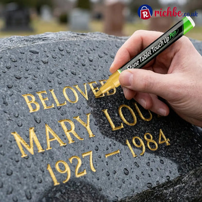 🐦Golden Tombstone Marker Pen for Restoring Faded Grave Inscriptions（2 PCS）