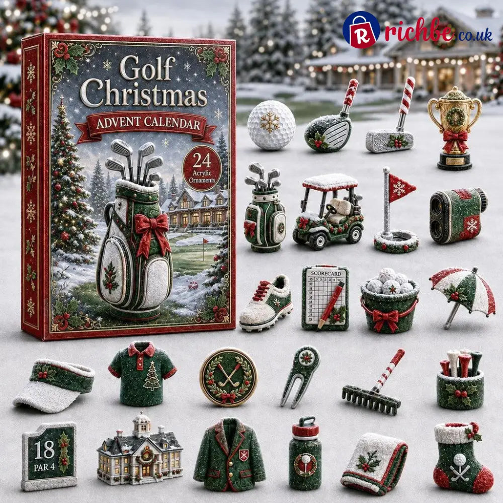 Golf Advent Calendar 2026 Collection – 24‑Day Festive Countdown Acrylic Ornament Blind Box | Gift for Golf Fanatics ⛳