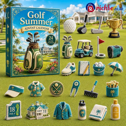 Golf Advent Calendar 2026 Collection – 24‑Day Festive Countdown Acrylic Ornament Blind Box | Gift for Golf Fanatics ⛳