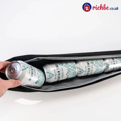 ⛳️ Golf Bag Beverage Sleeve (Fits Most Golf Bags • Holds 7 Cans • Moisture-Resistant Cold Storage 🍻🧊) - Black