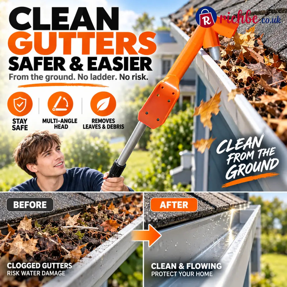 🍂 Ground-Level Gutter Cleaning Tool | Adjustable - 1 Pc - Hot sale