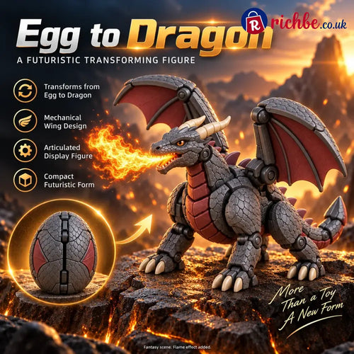 🐉 Guardian Dragon Egg, Transforming Dragon Figure with Sculpted Details