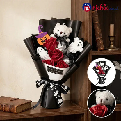 Halloween Bear Soap Rose Bouquet Gift Box