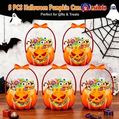 👻Halloween Bestsellers-Halloween Transparent Pumpkin Favor Bags