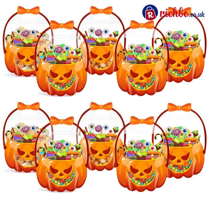 👻Halloween Bestsellers-Halloween Transparent Pumpkin Favor Bags