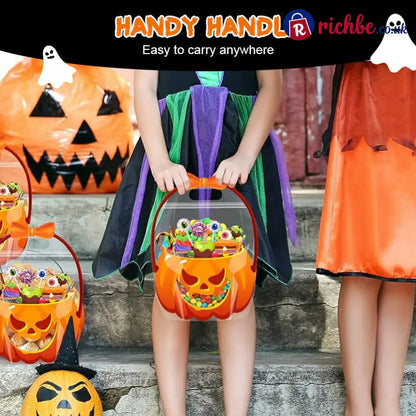 👻Halloween Bestsellers-Halloween Transparent Pumpkin Favor Bags