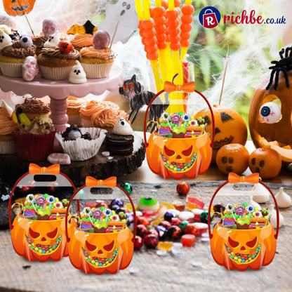 👻Halloween Bestsellers-Halloween Transparent Pumpkin Favor Bags