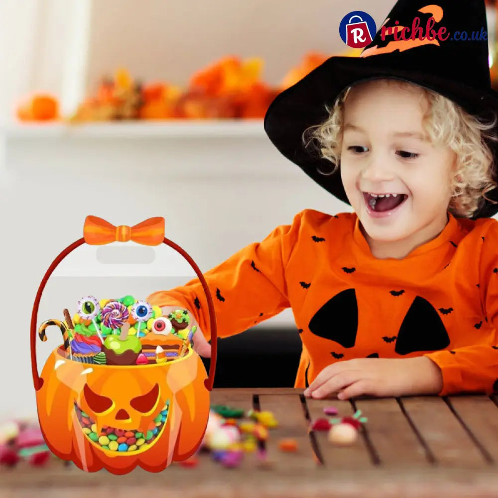 👻Halloween Bestsellers-Halloween Transparent Pumpkin Favor Bags