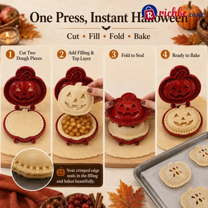 🎃 Halloween Mini Pie Mold Set – 8 Spooky Designs for Easy Festive Baking
