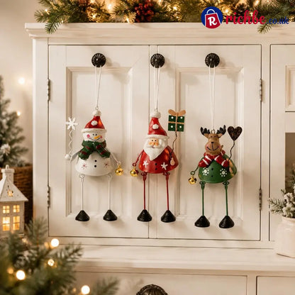 🎅 🎄Hand-Painted Metal Dangling Leg Christmas Ornaments
