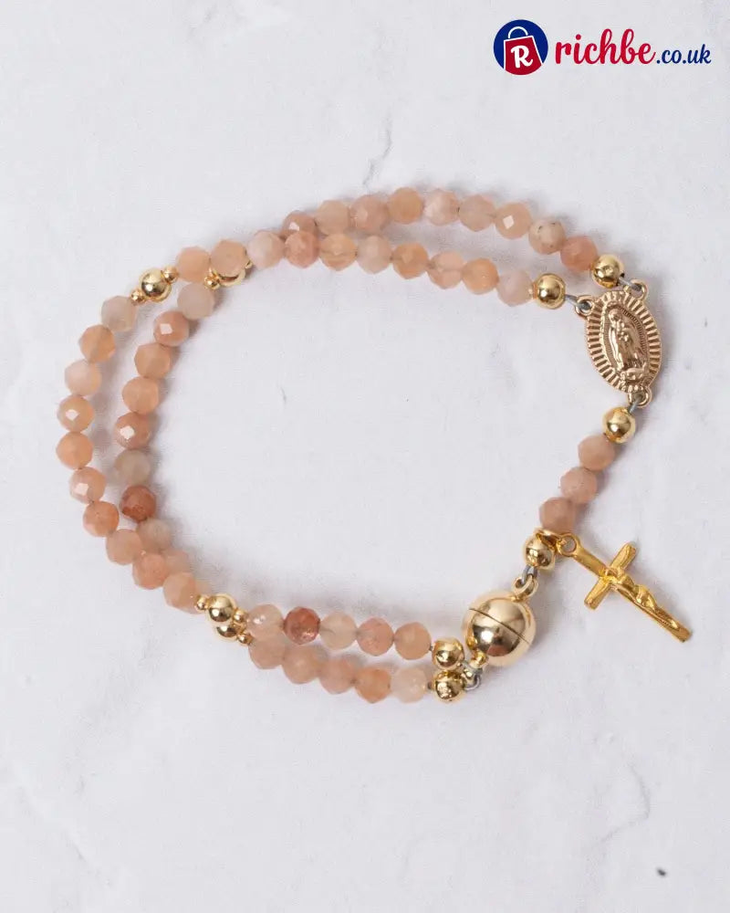 ✝️Handcrafted rosary bracelets📿 - Pink