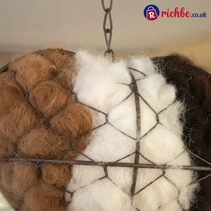 🕊️ Handmade Alpaca Fiber Bird Nesting Heart