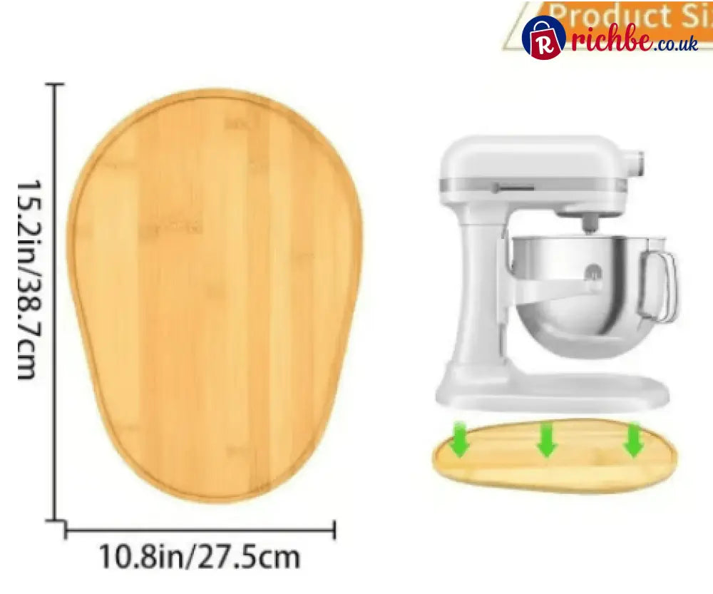 🔥🔥 Handmade Bamboo Mixer Mobile Tray Waterproof Anti-Slip & Corrosion-Resistant