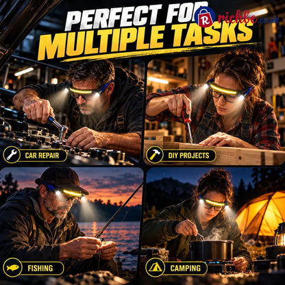 💡 Hands-Free LED Work Glasses – Wide Beam Side Lights & Over-Glasses Fit