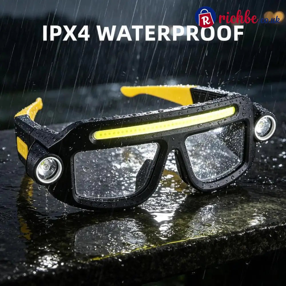 💡 Hands-Free LED Work Glasses – Wide Beam Side Lights & Over-Glasses Fit