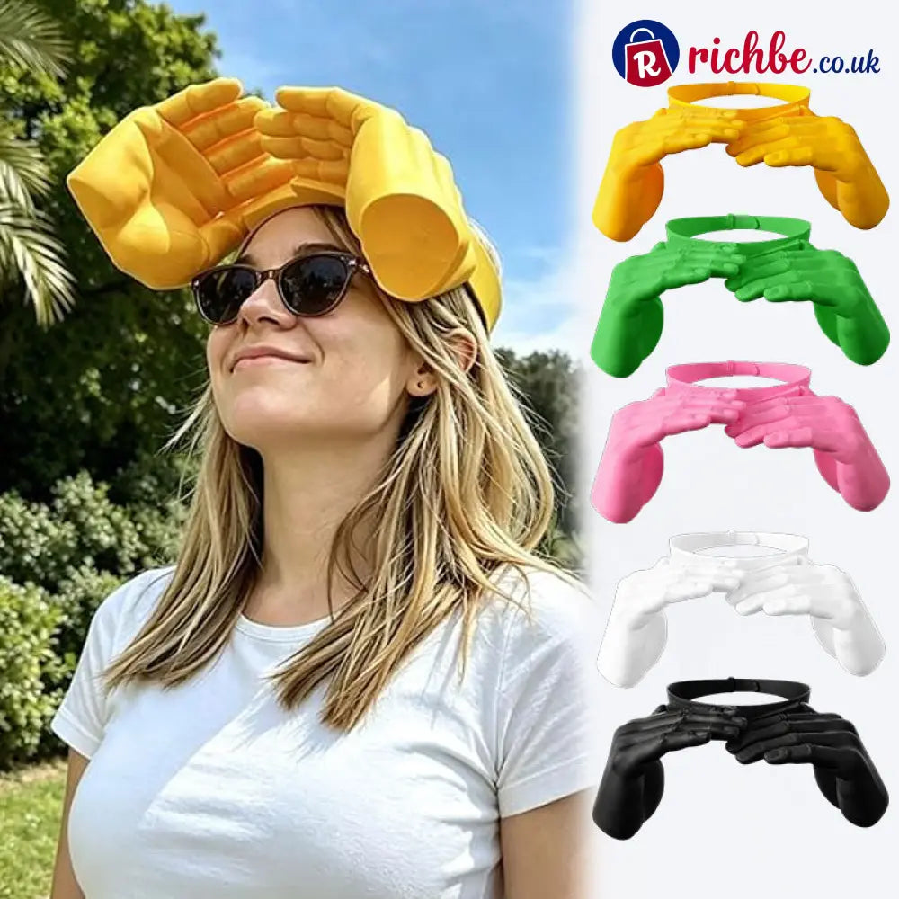 😎☀️Hands-Free Sun Shade Hat - Yellow & Pink