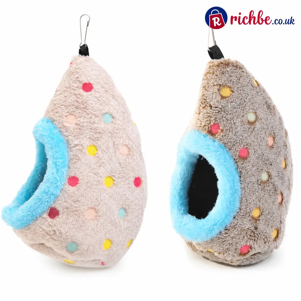 🥚 Hanging Cotton Bird Nest Hammock – Double-Layer Fleece Warm Cave For Small Birds ✨ - blue - Hot sale