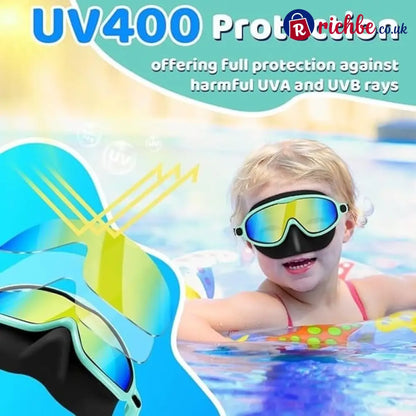 🌓HD children’s large frame waterproof and anti-fog swimming goggles