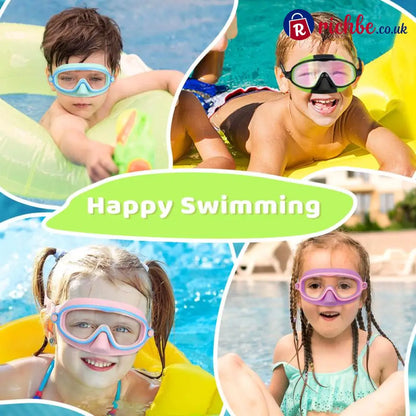 🌓HD children’s large frame waterproof and anti-fog swimming goggles