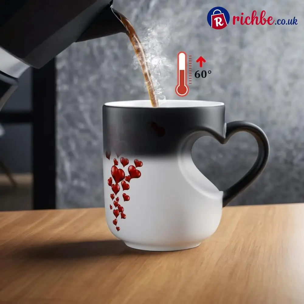 Heart-Shaped Color Changing Magic Ceramic Mug