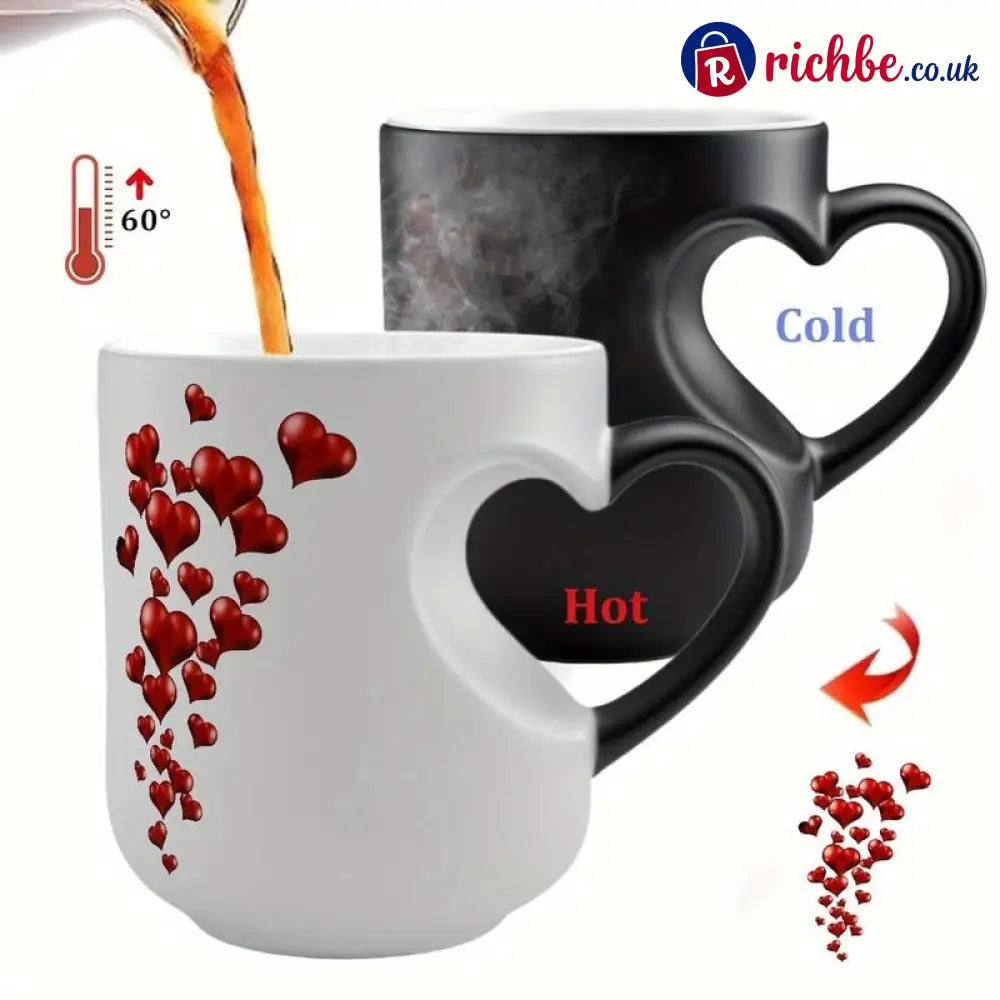 Heart-Shaped Color Changing Magic Ceramic Mug - A