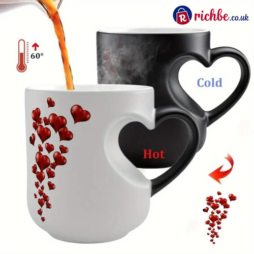 Heart-Shaped Color Changing Magic Ceramic Mug - A