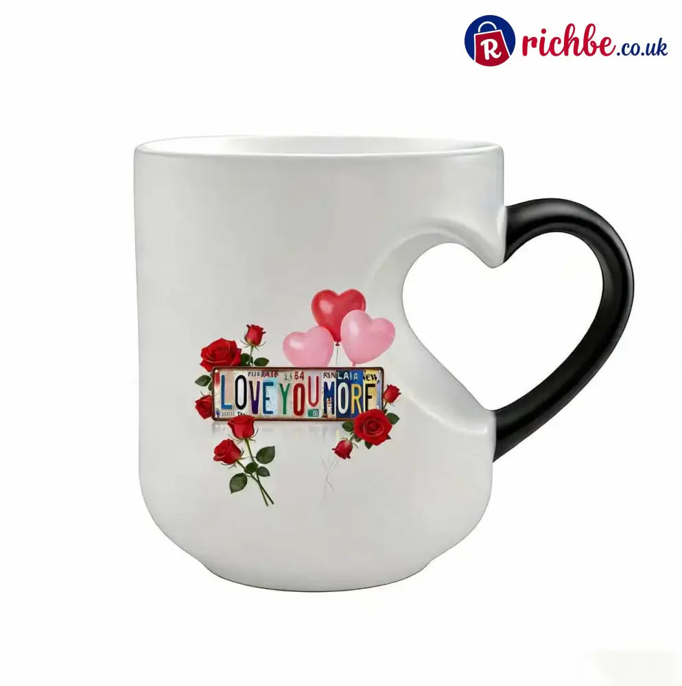 Heart-Shaped Color Changing Magic Ceramic Mug - B