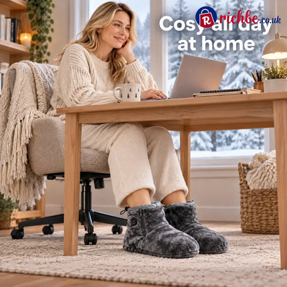 Heated Plush Slipper Boots