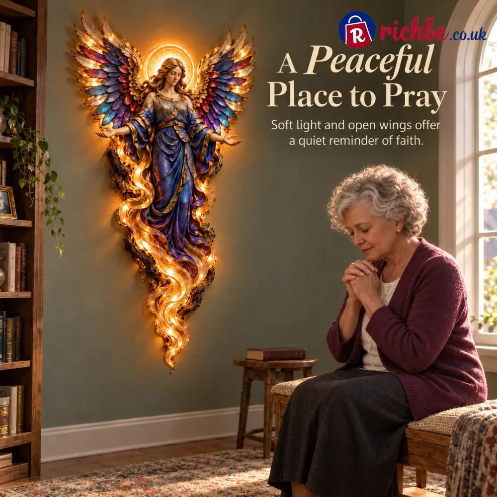 ✝️ ✨ Heavenly Radiance™ Lighted Angel Wall Sculpture