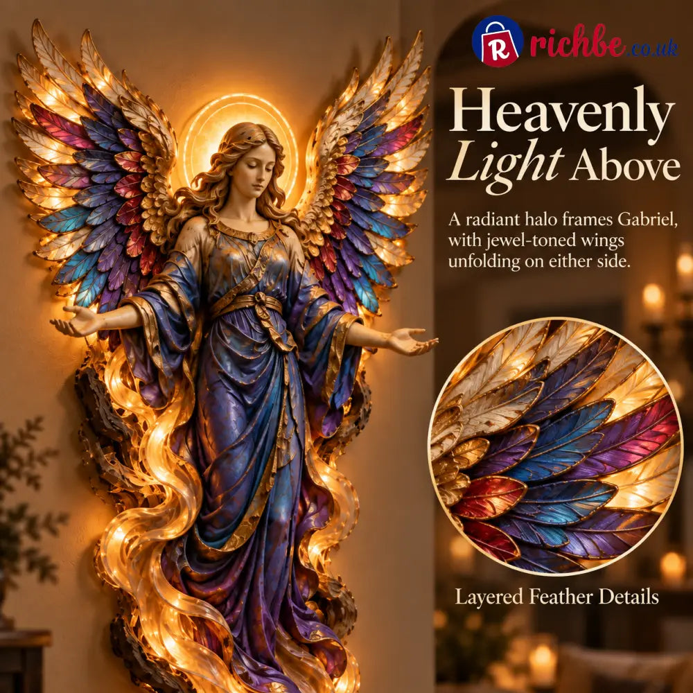 ✝️ ✨ Heavenly Radiance™ Lighted Angel Wall Sculpture