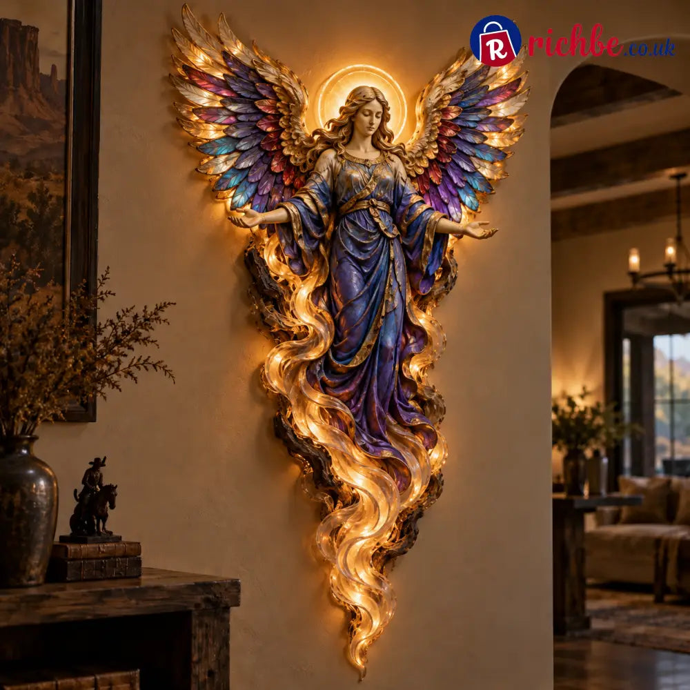 ✝️ ✨ Heavenly Radiance™ Lighted Angel Wall Sculpture - Gabriel