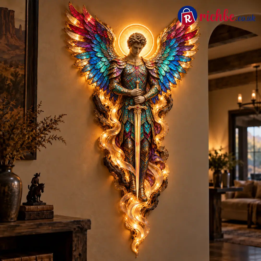 ✝️ ✨ Heavenly Radiance™ Lighted Angel Wall Sculpture - Michael