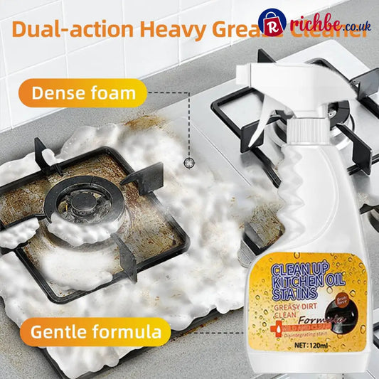 🏆 Heavy-Duty Kitchen Degreaser Spray – Fast Grease Remover 🍑 - 120ml + Towel - Cleaning & Odor