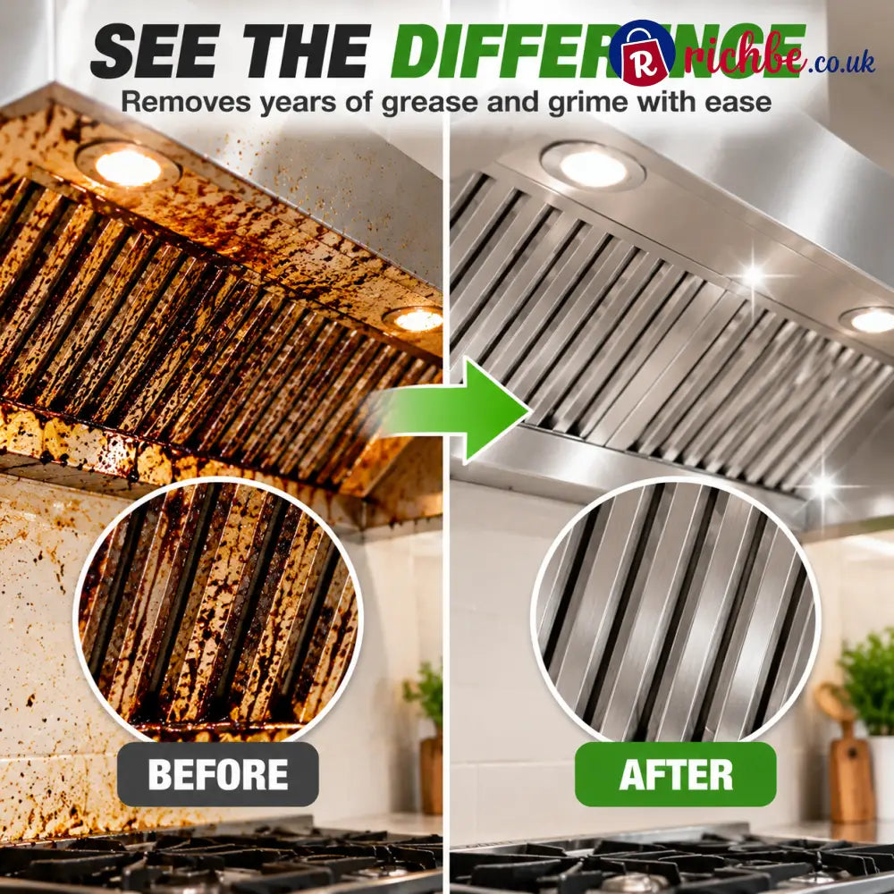 🧽 Heavy Duty Kitchen Degreaser Spray – Powerful Grease Remover For Stove Oven Cabinets & Multiple Surfaces