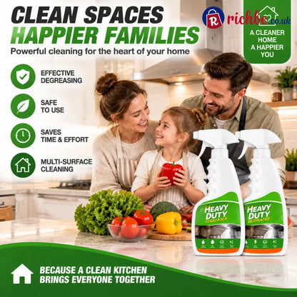 🧽 Heavy Duty Kitchen Degreaser Spray – Powerful Grease Remover For Stove Oven Cabinets & Multiple Surfaces