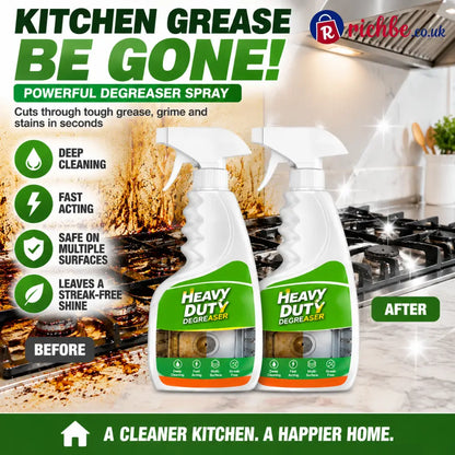 🧽 Heavy Duty Kitchen Degreaser Spray – Powerful Grease Remover For Stove Oven Cabinets & Multiple Surfaces