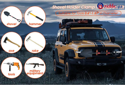 🛠️ Heavy Duty Metal Rubber Shovel Mount Kit