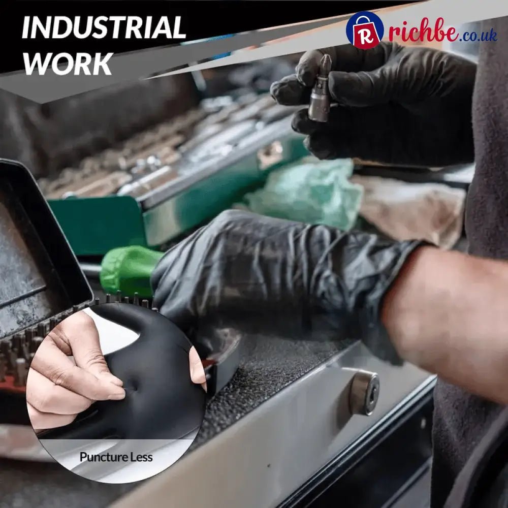 🔥 Heavy Duty Nitrile Gloves,6mil-50 Count
