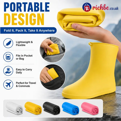 🌧️ Heavy-Duty Non-Slip Reusable Waterproof Shoe Covers – Keep Shoes Clean & Dry