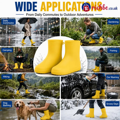 🌧️ Heavy-Duty Non-Slip Reusable Waterproof Shoe Covers – Keep Shoes Clean & Dry