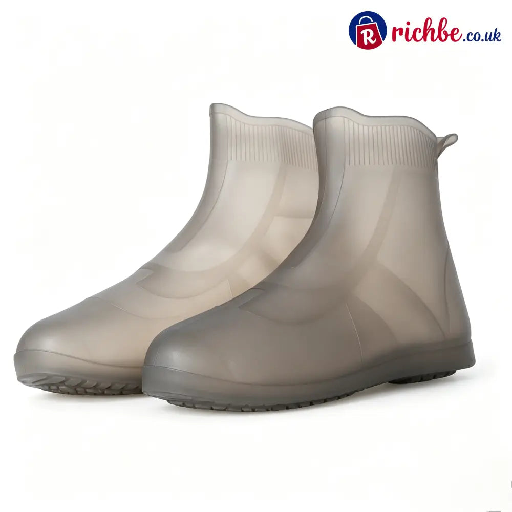🌧️ Heavy-Duty Non-Slip Reusable Waterproof Shoe Covers – Keep Shoes Clean & Dry - Black / M (UK 3-5.5)