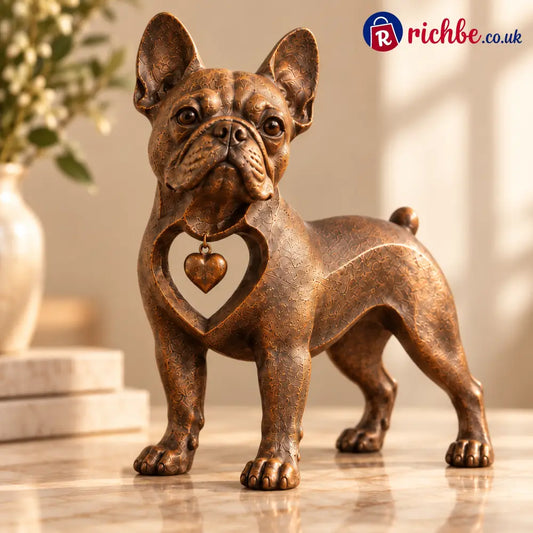 ⭐Heritage Charm French Bulldog Sculpture – Vintage Iron Frenchie Accent for Timeless Interiors