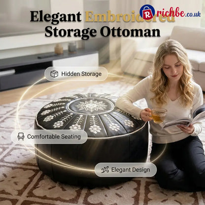 High-end luxury-quality leather Versatile Round Storage Seat - Hot Sale
