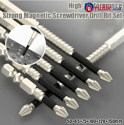 🔥🔨High-Magnetic Screwdriver Drill Bit Set - 1 Set(6 Pcs)
