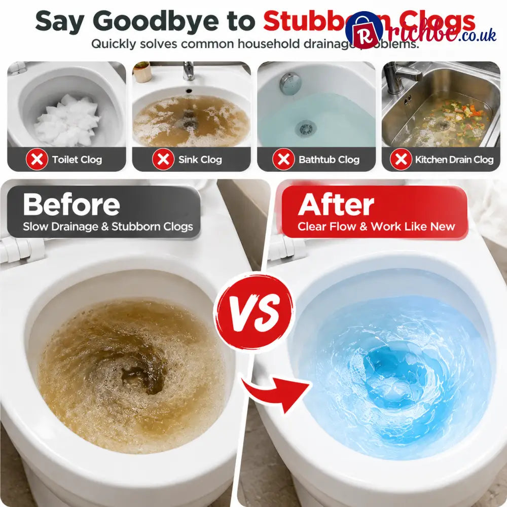 🚽 High Pressure Drain Cleaner – Powerful Toilet & Sink Clog Remover Tool