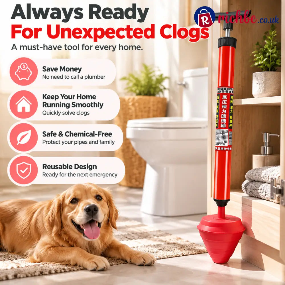 🚽 High Pressure Drain Cleaner – Powerful Toilet & Sink Clog Remover Tool