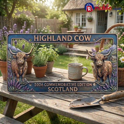 🐂 Highland Cow Commemorative Edition License Plate