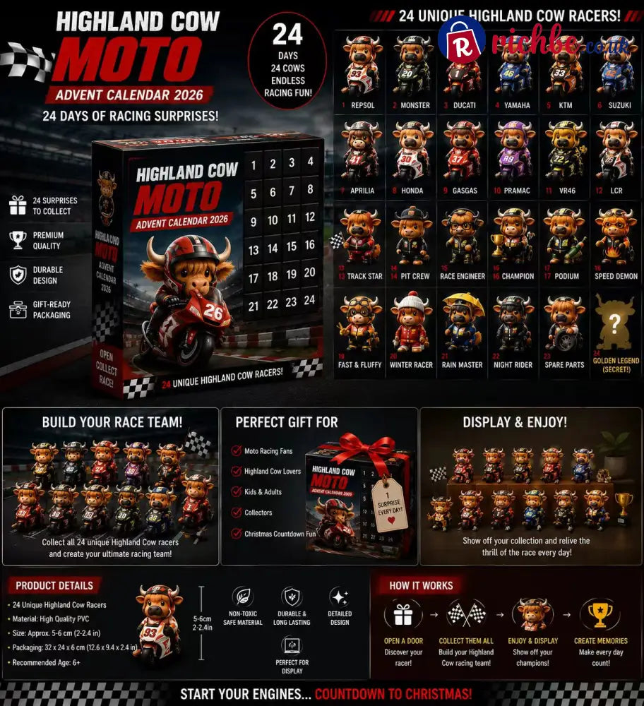 🐮🏍️ HIGHLAND COW MOTO ADVENT CALENDAR 2026